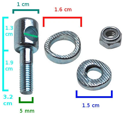 Boulon Guillotine Pour Porte Patin Vélo 6 Boulon Guillotine Pour Porte Patin Vélo – Image 4