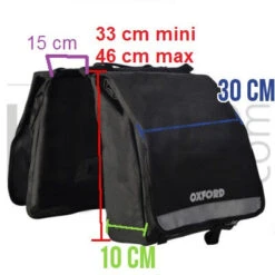 Oxford Double Sacoche Vélo Sur Porte-bagage Arrière Imperméable -Vélo Équipement Magasin double sacoche velo sur porte bagage arriere impermeable full 6