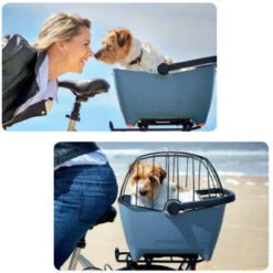 Panier Vélo Pour Chien Bleu Tendance Basil Buddy -Vélo Équipement Magasin panier velo pour chien bleu tendance basil buddy full 5