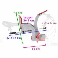 WeeRide DeLuxe Siège Enfant Avant Pour Vélo -Vélo Équipement Magasin weeride deluxe siege enfant avant marron pour velo full 6